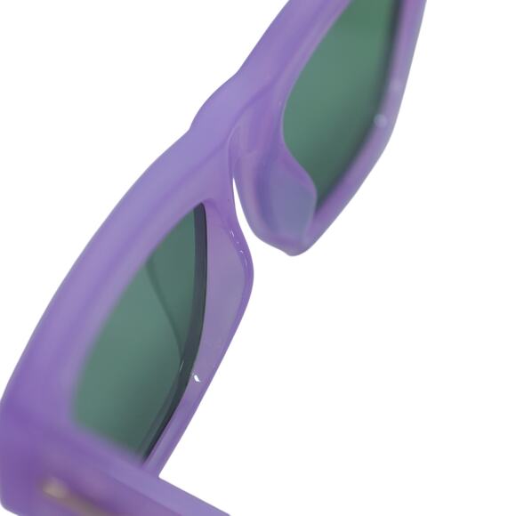 Le Specs HANKERING Cat Eye Rectangle Sunglasses - Purple / Emerald - NWT - Picture 8 of 9